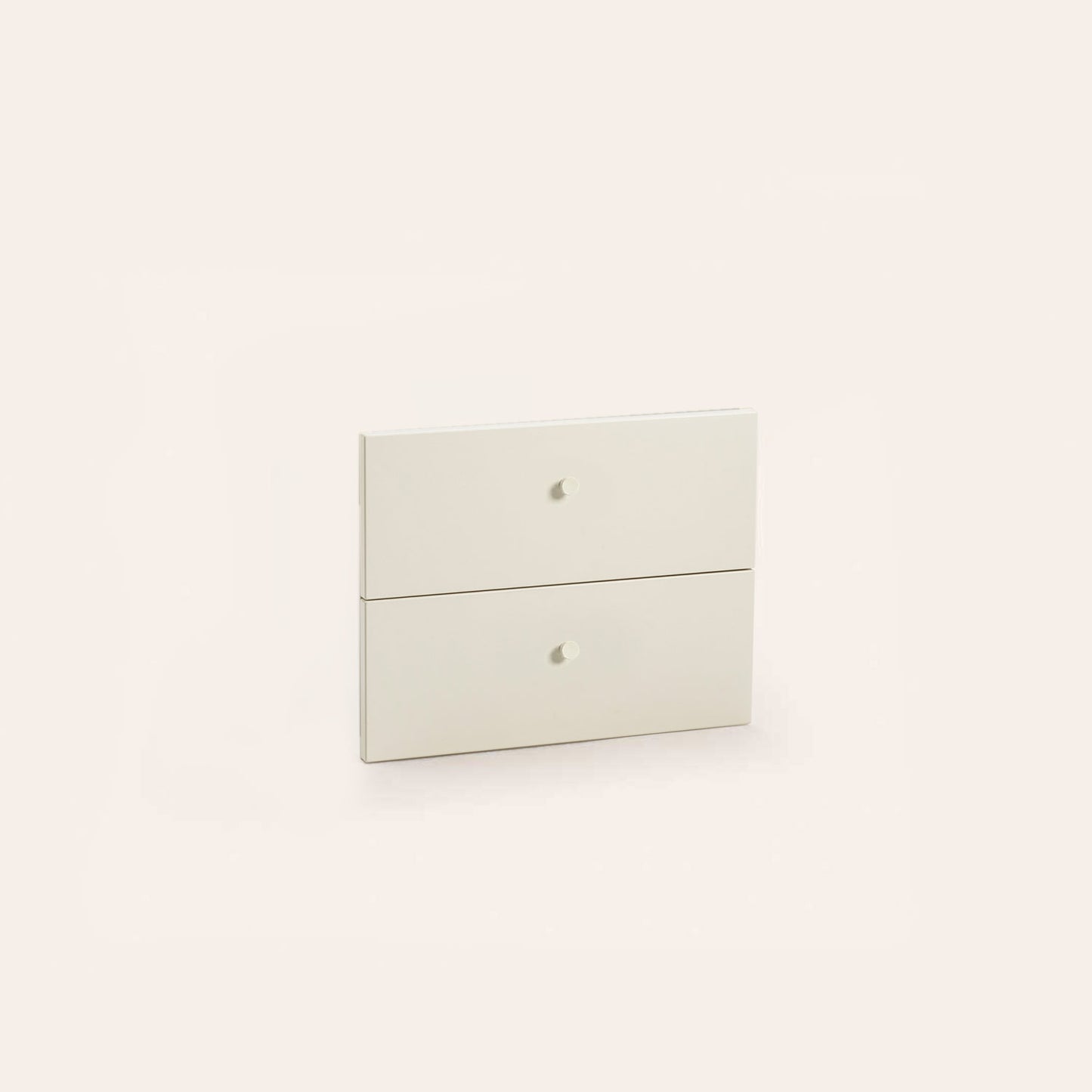 Schubladenfront Schmal Knopf - Off-white