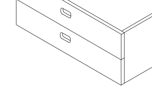Lower Drawer front Large - Off-white Spare part