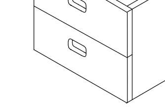 Lower Drawer front Small - Off-white Spare part
