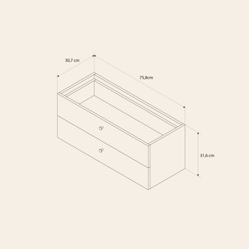 Drawer double - Off-white