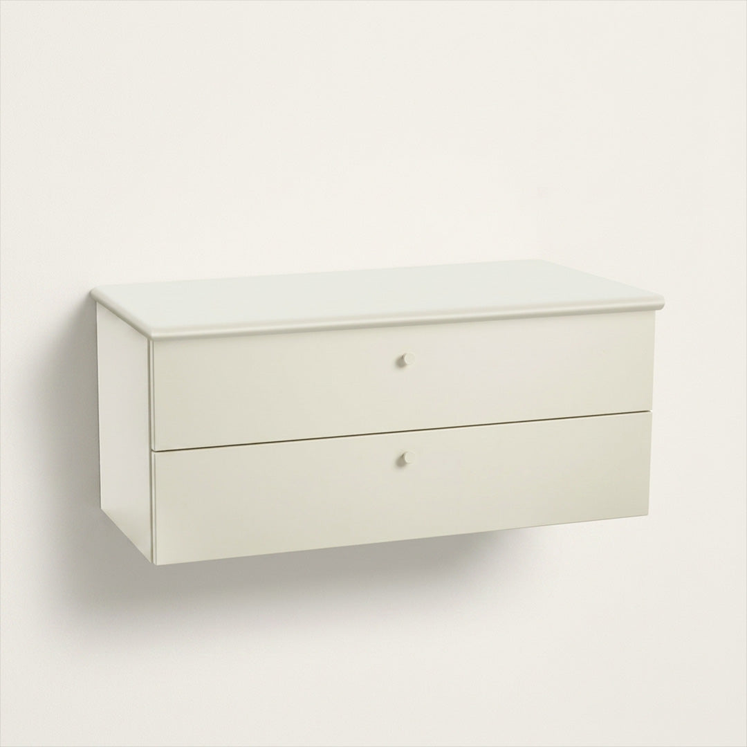 Armoire à tiroirs murale double - Off-White