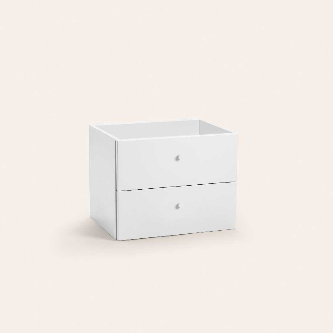 Armoire à tiroirs étroite - Blanc