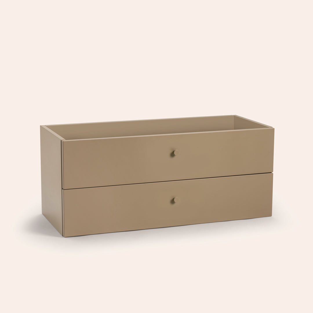 Schubladenschrank doppelt - Camel