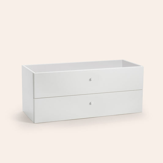 Armoire à tiroirs double - Blanc