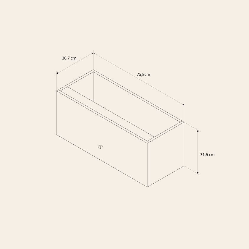 Armoire avec porte relevable - Off-white