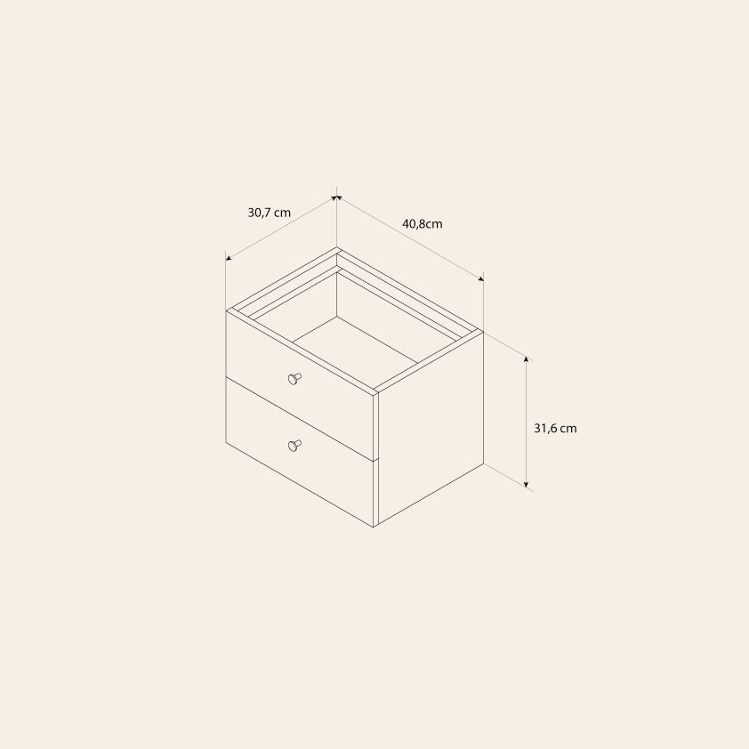 Armoire à tiroirs étroite - Blanc
