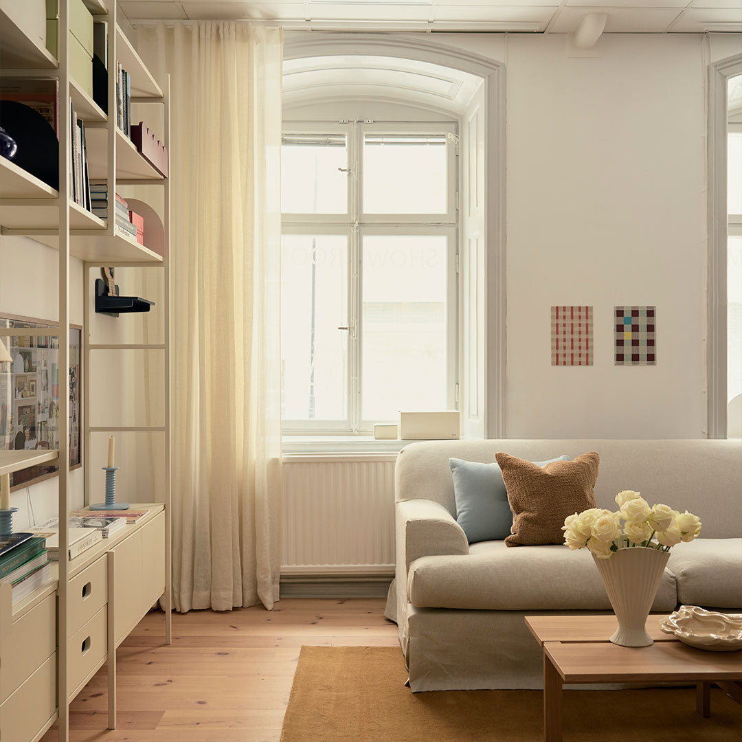 L’étagère du showroom.