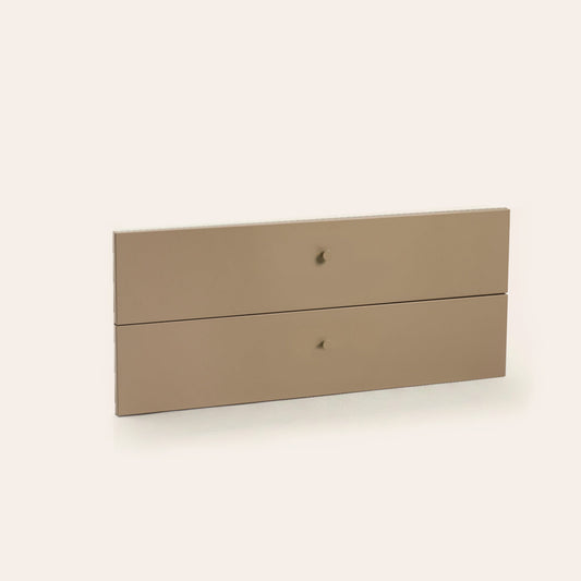 Schubladenfront Breitem Knopf - Camel