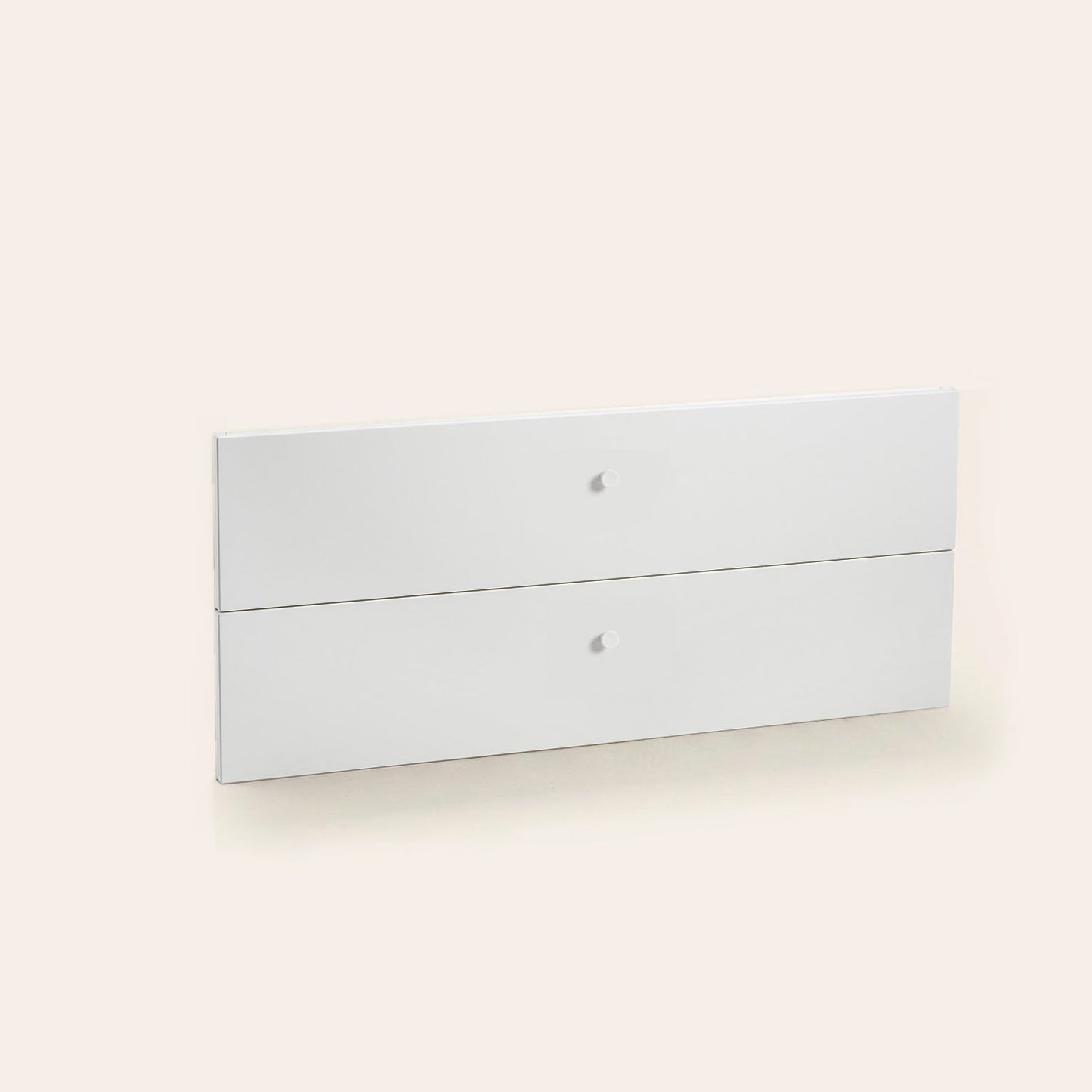 Schubladenfront Breitem Knopf - Weiß