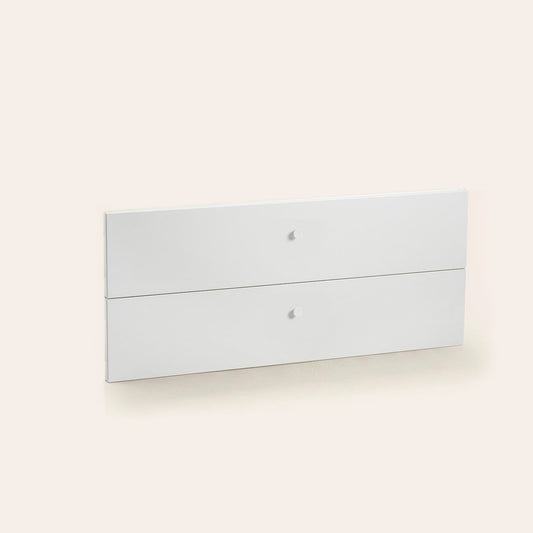 Schubladenfront Breitem Knopf - Weiß